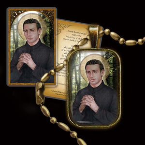 St. Rene Goupil Pendant & Holy Card Gift Set