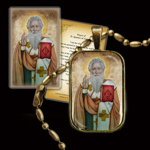 St. Ignatius of Antioch Pendant & Holy Card Gift Set