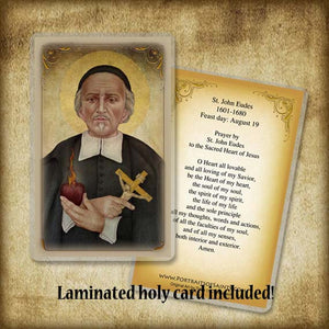 St. John Eudes Pendant & Holy Card Gift Set