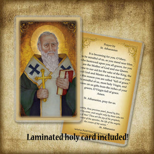 St. Athanasius Pendant & Holy Card Gift Set