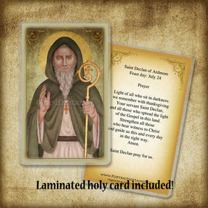 St. Declan of Ardmore Pendant & Holy Card Gift Set