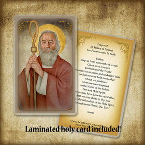 St. Hilary of Poitiers Pendant & Holy Card Gift Set
