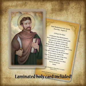 St. Bartholomew the Apostle Pendant & Holy Card Gift Set