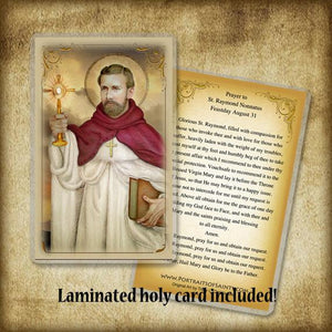 St. Raymond Nonnatus Pendant & Holy Card Gift Set