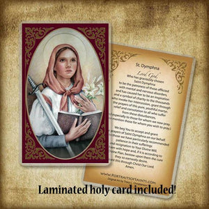 St. Dymphna Pendant & Holy Card Gift Set