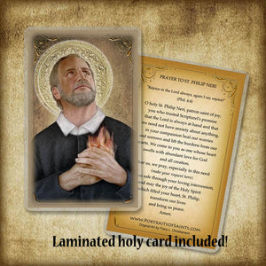 St. Philip Neri Pendant & Holy Card Gift Set
