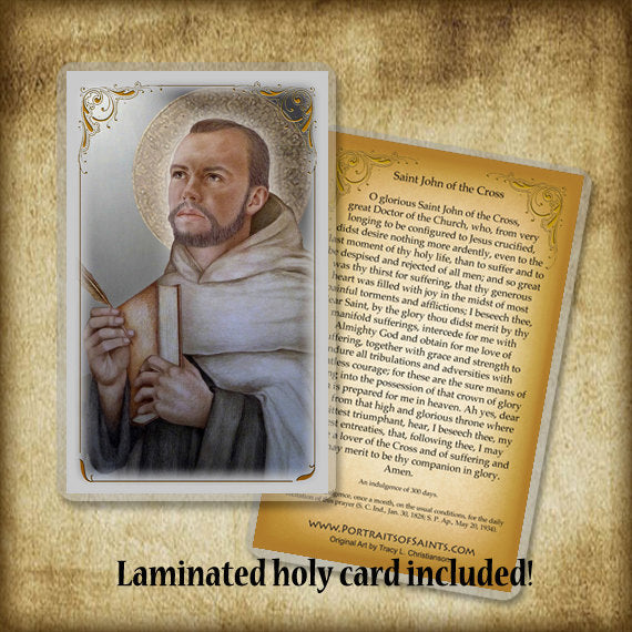 St. John of the Cross Pendant & Holy Card Gift Set - Portraits of Saints