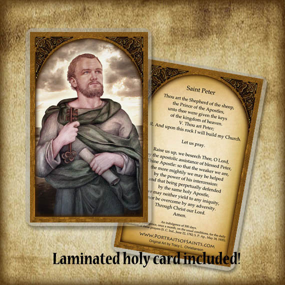 St. Peter the Apostle Pendant & Holy Card Gift Set - Portraits of Saints