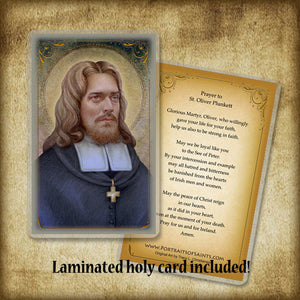 St. Oliver Plunkett Pendant & Holy Card Gift Set