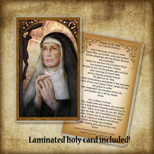 St. Rita of Cascia Pendant & Holy Card Gift Set