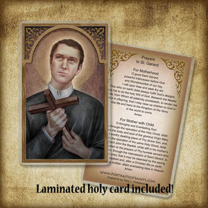 St. Gerard Majella Pendant & Holy Card Gift Set