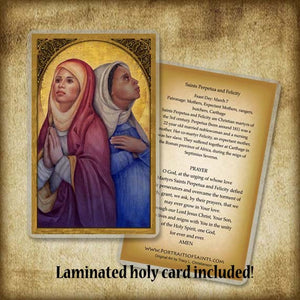 St. Perpetua and St. Felicity Pendant & Holy Card Gift Set