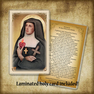 St. Jane de Chantal Pendant & Holy Card Gift Set