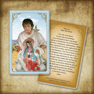 St. Juan Diego Plaque & Holy Card Gift Set