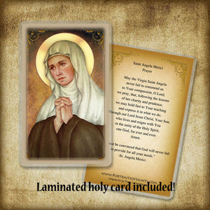 St. Angela Merici Pendant & Holy Card Gift Set