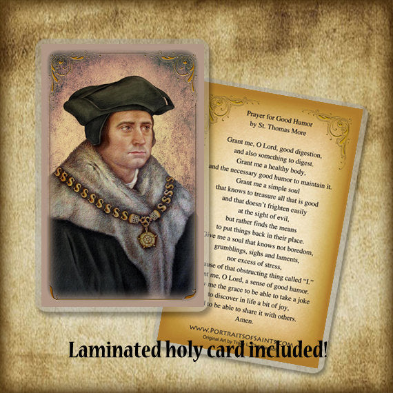 St. Thomas More Pendant & Holy Card Gift Set - Portraits of Saints