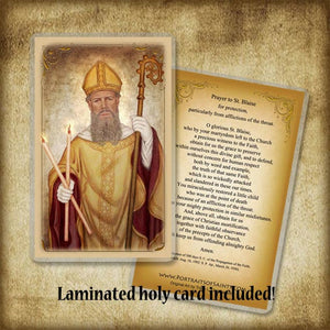 St. Blaise Pendant & Holy Card Gift Set