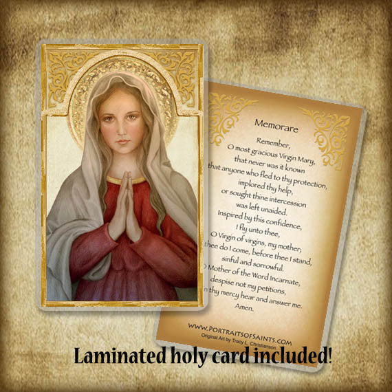 Mary, Mother of God Pendant & Holy Card Gift Set - Portraits of Saints