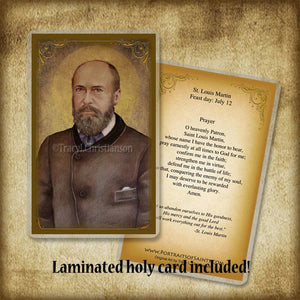 St. Louis Martin Pendant & Holy Card Gift Set