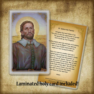 St. Isidore the Farmer Pendant & Holy Card Gift Set