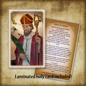 St. Valentine Pendant & Holy Card Gift Set
