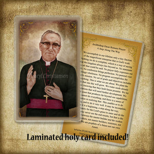 St. Oscar Romero Pendant & Holy Card Gift Set