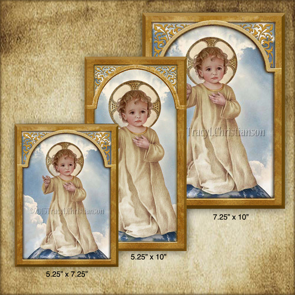 Savior of the World Plaque & Holy Card Gift Set - Portraits of Saints