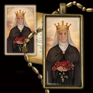 St. Elizabeth of Portugal Pendant & Holy Card Gift Set
