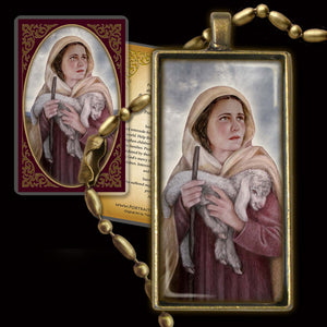 St. Germaine Cousin Pendant & Holy Card Gift Set
