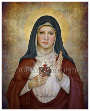 Immaculate Heart of Mary (B) Print