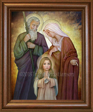St. Joachim and St. Anne with the Child Mary Framed