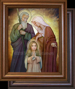 St. Joachim and St. Anne with the Child Mary Framed