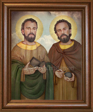 St. Cosmas and St. Damian Framed