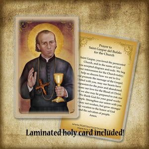 St. Gaspar del Bufalo Plaque & Holy Card Gift Set