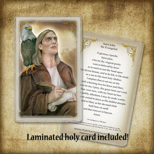 St. John the Evangelist (B) Pendant & Holy Card Gift Set