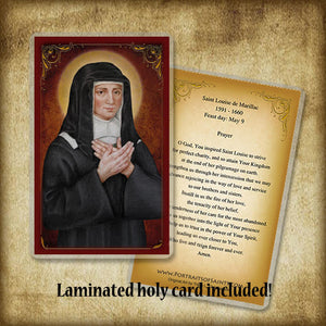 St. Louise de Marillac Plaque & Holy Card Gift Set