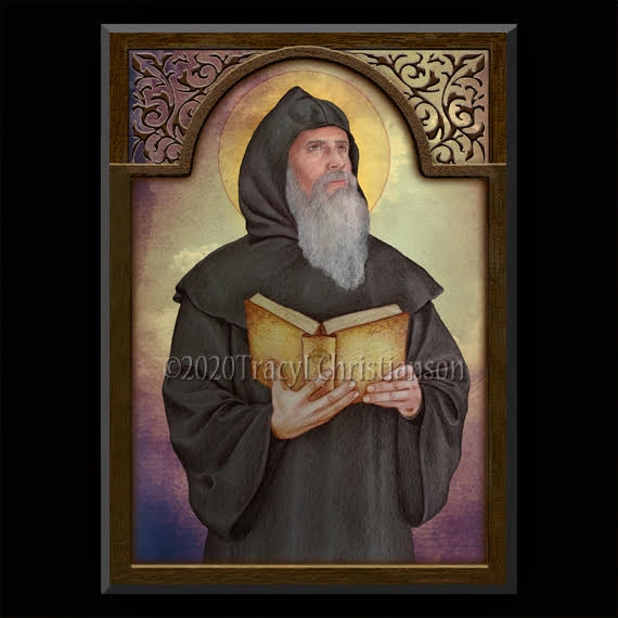 St. Gregory of Narek Plaque & Holy Card Gift Set - Portraits of Saints