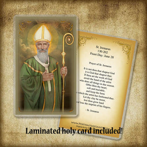 St. Irenaeus of Lyons Pendant & Holy Card Gift Set