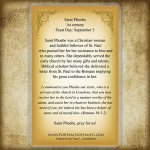 St. Phoebe Holy Card