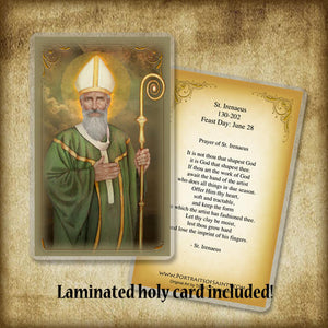 St. Irenaeus of Lyons Plaque & Holy Card Gift Set