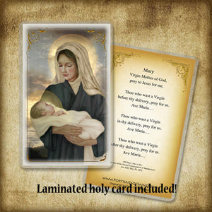 Madonna & Child (P) Plaque & Holy Card Gift Set