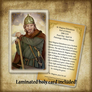 St. Magnus Erlendsson Pendant & Holy Card Gift Set