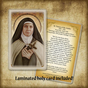 St. Teresa of the Andes Plaque & Holy Card Gift Set