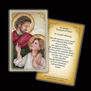 St. Joseph, Protector of Christ Holy Card