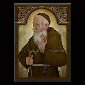 St. Leopold Mandic Plaque & Holy Card Gift Set