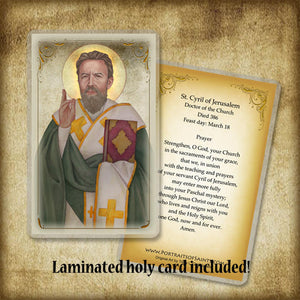 St. Cyril of Jerusalem Plaque & Holy Card Gift Set