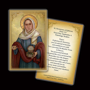St. Hermione of Ephesus Holy Card