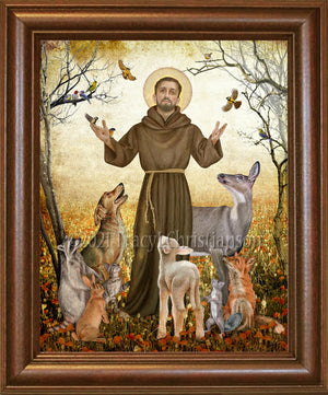 St. Francis of Assisi and Animals Framed