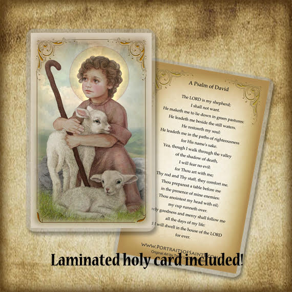 The Little Shepherd Pendant & Holy Card Gift Set - Portraits of Saints