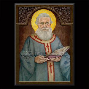 St. Theodore of Sykeon Plaque & Holy Card Gift Set